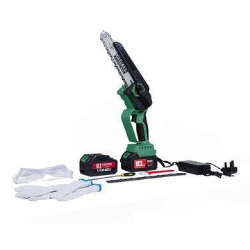 6-Inch and 8-Inch Portable Cordless Chainsaw – Electric with 2 Batteries