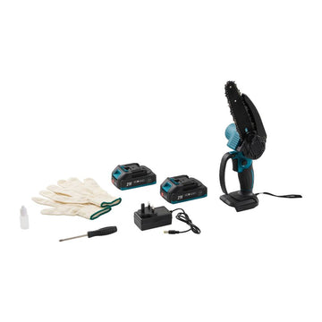 8-Inch Portable Cordless Chainsaw – Battery-Powered Garden Tool with 2 Batteries
